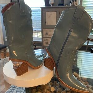 Jeffrey Campbell Gray Heeled Boots